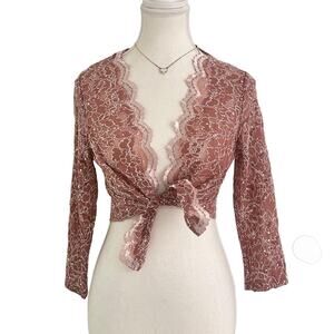 Lovely Grace Size Small Pink Vintage Sequin Bolero or Cover Up Size Small
